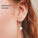 20pcs Tarnish Resistant Round Hoop Huggie Earring Hooks, with 3mm Eye Pin Bail, Sterling Silver Plated Brass, 14mm, BF264