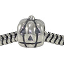 1pc Solid 925 Sterling Silver Happy Pumpkin Bead Charm, Compatible with Pandora All Other Charm Bracelet, EC129