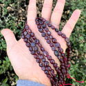Natural Garnet Dark Red Gemstone Oval Tumbled Pebble Beads, Irregular, 5mm to 8mm, Hole ID 1mm, 15 Inch/1 Strand, GZ11-58