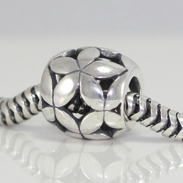1pc Real 925 Sterling Silver Star Flower Bead Charm, Compatible with Pandora All Other Charm Bracelet, EC6-B2