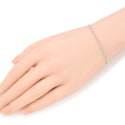 1pc 925 Sterling Silver 1.5mm Smooth Round Snake Chain Bracelet, Tarnish Resistant White Gold Plated, Length Selections: 7 inch/7.5 inch/8 inch