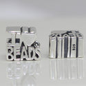 1pc Solid 925 Sterling Silver I Love Bead Charm Art Creativity Bead, Compatible with Pandora All Other Charm Bracelet, EC257