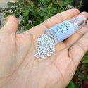 7.5g Miyuki Delica 11/0 Seed Beads, Rainbow Silver-Lined Opal DB223