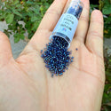 7.5g Miyuki Delica 11/0 Seed Beads, Night Sky-Lined Luster Clear DB2386