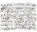 Natural White Howlite Gemstone Chip Beads, Free Form, 5mm-8mm, Hole ID 1mm, 1 Strand/31 Inch, GZ1-6