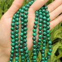 Synthetic Green Malachite Gemstone Round Beads, 1 Strand/15 Inch, Size Selections: 4mm/6mm/8mm/10mm