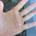 1pc Real 1/20 14K Gold Filled 2.5mm Rolo Link Cable Chain Bracelet, 6.5 Inch with 1 Inch Extender, JB-17