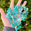 Natural Amazonite Gemstone Petal Keishi Beads, Irregular, 10mm-20mm, Hole ID 1mm, 1 Strand/15 Inch, GZ6-45
