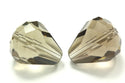 24pcs Adabele Austrian Faceted Teardrop Crystal Beads #5500, Smoked Quartz, 10mm x 8mm, Hole ID 1.1mm, SST-1021