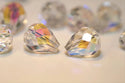 24pcs Adabele Austrian Faceted Teardrop Crystal Beads #5500, Clear AB, 8mm x 6mm, Hole ID 1mm, SST-802
