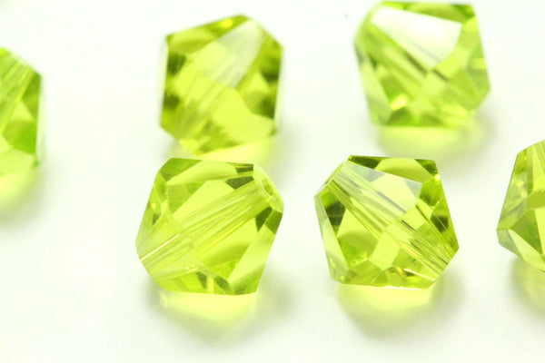 50pcs Adabele Austrian Faceted Bicone Crystal Beads #5301, Light Olivine Green, Size Selections: 6mm/8mm/10mm