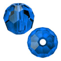 50pcs Adabele Austrian Faceted Round Crystal Beads #5000, Capri Blue, Size Selections: 4mm/6mm/8mm/10mm