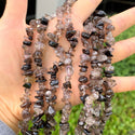 Natural Smoky Quartz Gemstones Chip Beads, Free Form, 5mm-8mm, Hole ID 1mm, 1 Strand/31 Inch, GZ1-18