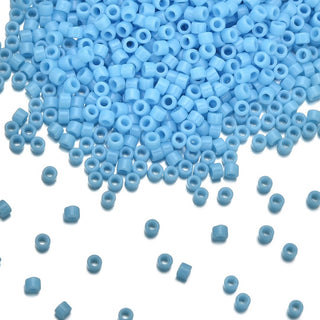30g Miyuki Delica 11/0 Seed Beads, Opaque Turquoise Blue DB725