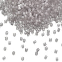 7.5g Miyuki Delica 11/0 Seed Beads, Opaque Silk Glass Enamel Grey DB827-1
