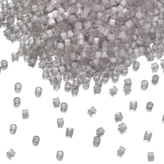 30g Miyuki Delica 11/0 Seed Beads, Opaque Silk Glass Enamel Grey DB827-1