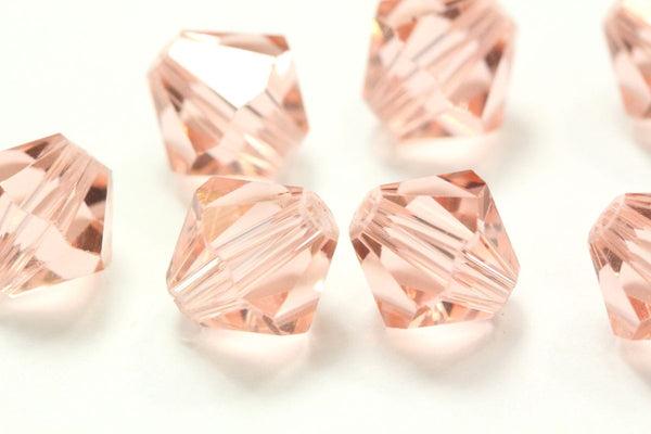 100pcs Adabele Austrian Faceted Bicone Crystal Beads #5301, Light Padparadscha (Pink), Size Selections: 3mm/4mm/5mm/6mm