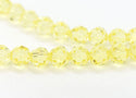 50pcs Adabele Austrian Faceted Round Crystal Beads #5000, Jonquil Yellow, Size Selections: 4mm/6mm/8mm/10mm