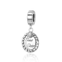 Solid 925 Sterling Silver Sweet Sister Bead, Compatible with Pandora All Other Charm Bracelet