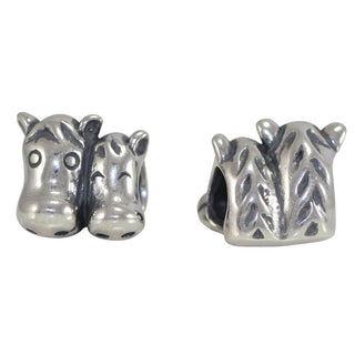 Real Solid Sterling Silver I Love Horse Animal Charm Bead, Compatible with Pandora All Other...