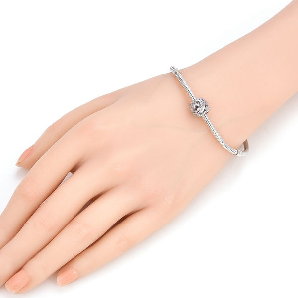 1pc Real 925 Sterling Silver Music Note Cubic Zirconia CZ Bead Charm, Compatible with Pandora All Other Charm Bracelet, EC24-B5