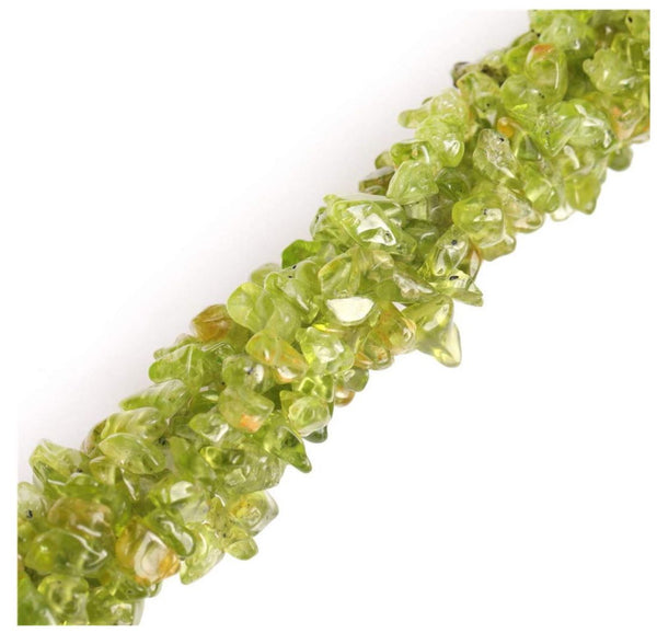Natural Green Peridot Gemstones Chip Beads, Free Form, 5mm-8mm, Hole ID 1mm, 1 Strand/31 Inch, GZ1-17