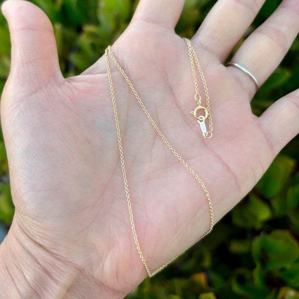 1pc 1/20 14K Gold Filled Cable Link Chain Necklace, 1.2mm Width/Small, 18 Inch, Non Tarnish, KC47-18