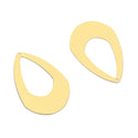 20pcs Raw Brass Large Teardrop Pear Pendant Drops, 47mm Connector, Unplated/Uncoated, CX-A34