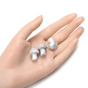 4pcs Natural White Howlite Hand Carved Mushroom Gemstone, 20mm Loose Cut Stones, G3P-B7