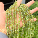 Natural Green Peridot Gemstones Chip Beads, Free Form, 5mm-8mm, Hole ID 1mm, 1 Strand/31 Inch, GZ1-17