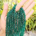 140pcs Creative Club Faceted Rondelle Crystal Glass Beads, Emerald Green, 8x6mm, Hole ID 1.1mm, CCR824