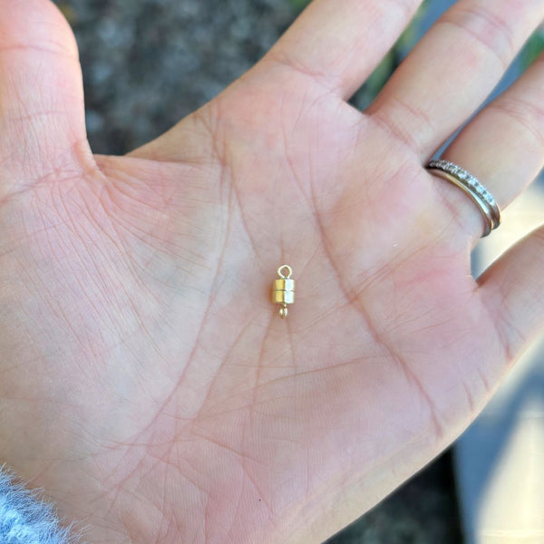 2pcs Real 1/20 14K Gold Filled Magnetic Clasps, 4.5mm Small, JK3-M2