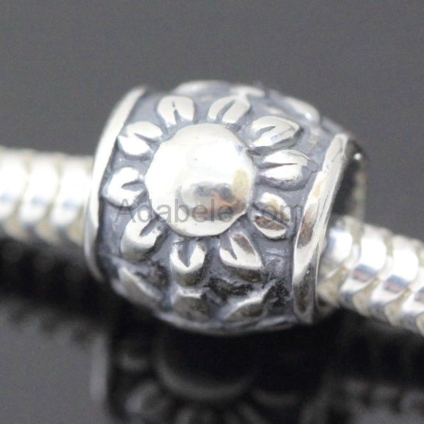 1pc Solid 925 Sterling Silver Sunshine Charm Eternal Sun Bead Charm, Compatible with Pandora All Other Charm Bracelet, EC209