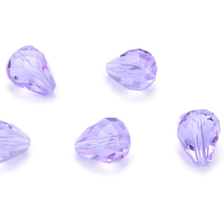 24pcs Adabele Austrian Faceted Teardrop Crystal Beads #5500, Light Violet, 12mm x 10mm, Hole ID 1.2mm, SST-1204