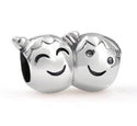 Solid 925 Sterling Silver My Love I Love You Family Bead Charm