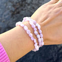 1 Strand Stretch Natural Purple Kunzite Free Form Gemstone Bracelet, 5-8mm Small Beads, Length Selections: 7 inch/7.5 inch