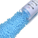 7.5g Miyuki Delica 11/0 Seed Beads, Opaque Matte Turquoise Blue DB755