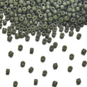 7.5g Miyuki Delica 11/0 Seed Beads, Duracoat Opaque Dyed Olive DB2357
