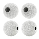 5pcs 925 Sterling Silver Sparkle Stardust Round Spacer Beads, 8mm, Hole ID 1.5mm, SS245-8