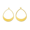 10pcs 49mm Large Teardrop WaterDrop Pendants, Tarnish Resistant, 18K Yellow Gold Plated Brass, BFW-A33