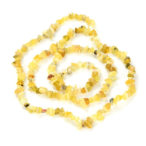 Natural Yellow Opal Gemstones Chip Beads, Free Form, 5mm-8mm, Hole ID 1mm, 1 Strand/31 Inch, GZ1-35