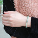 1 Strand Stretch Natural Green Prehnite Free Form Gemstone Bracelet, 7-10mm Beads, Length Selections: 7 inch/7.5 inch