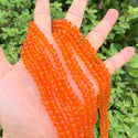 500pcs Creative Club Faceted Rondelle Crystal Glass Beads, Sun (Orange), 6x4mm, Hole ID 1mm, CCR612