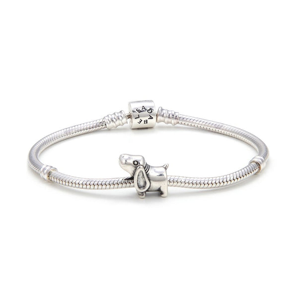 1pc Cute Solid 925 Sterling Silver Dog Charm Puppy Bead, Compatible with Pandora All Other Charm Bracelets, EC2-A2