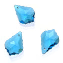 20pcs Creative Club Faceted Crystal Glass Baroque Chandelier Pendant Drops, March Aquamarine Blue Birthstone, 22x13mm Large, Hole ID 1mm, CCF-10