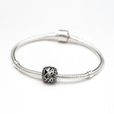 1pc Solid 925 Sterling Silver Infinite Love Charm Heart Love Bead, Compatible with Pandora All Other Charm Bracelet, EC227