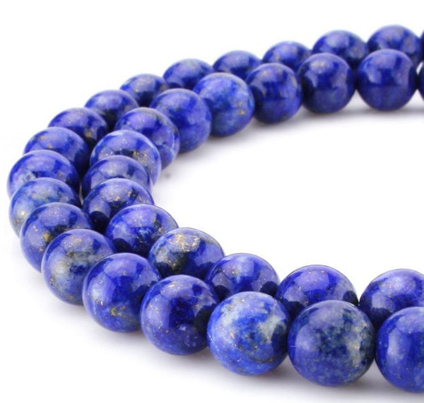 Natural Lapis Lazuli Gemstone Round Beads, 1 Strand/15 Inch, Size Selections: 4mm/6mm/8mm/10mm