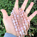 Natural Sunstone Gemstone Oval Tumbled Pebble Beads, Irregular, 8mm to 10mm, Hole ID 1mm, 15 Inch/1 Strand, GZ12-5