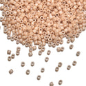 30g Miyuki Delica 11/0 Seed Beads, Opaque Gold Tan Luster DB208