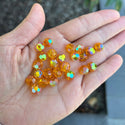 25pcs Adabele Austrian Faceted Round Crystal Beads #5000, Topaz Yellow AB, Size Selections: 6mm/8mm